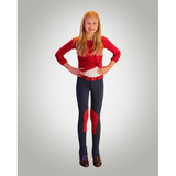 Lyndi J Kidz Hipster Jodphurs - Navy/Toffee Apple
