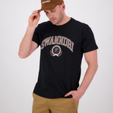 Swanndri Mens Graduate Printe Tee - Black/Nutshell