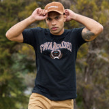 Swanndri Mens Graduate Printe Tee - Black/Nutshell