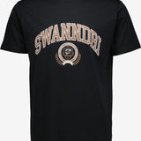 Swanndri Mens Graduate Printe Tee - Black/Nutshell