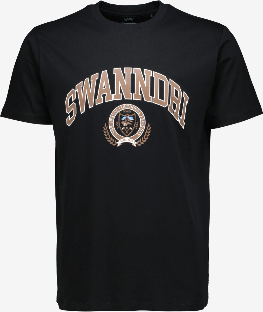 Swanndri Mens Graduate Printe Tee - Black/Nutshell