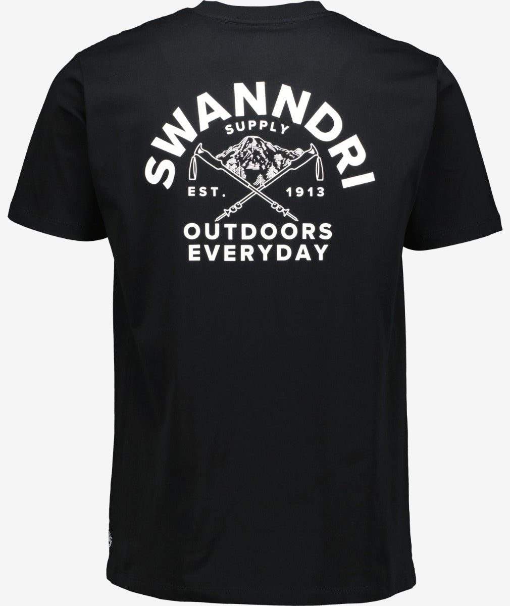 Swanndri Mens Trails Printed Tee - Black/White