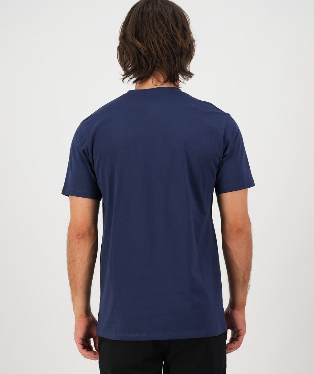 Swanndri Mens Traverse Print T shirt - Navy/Blue