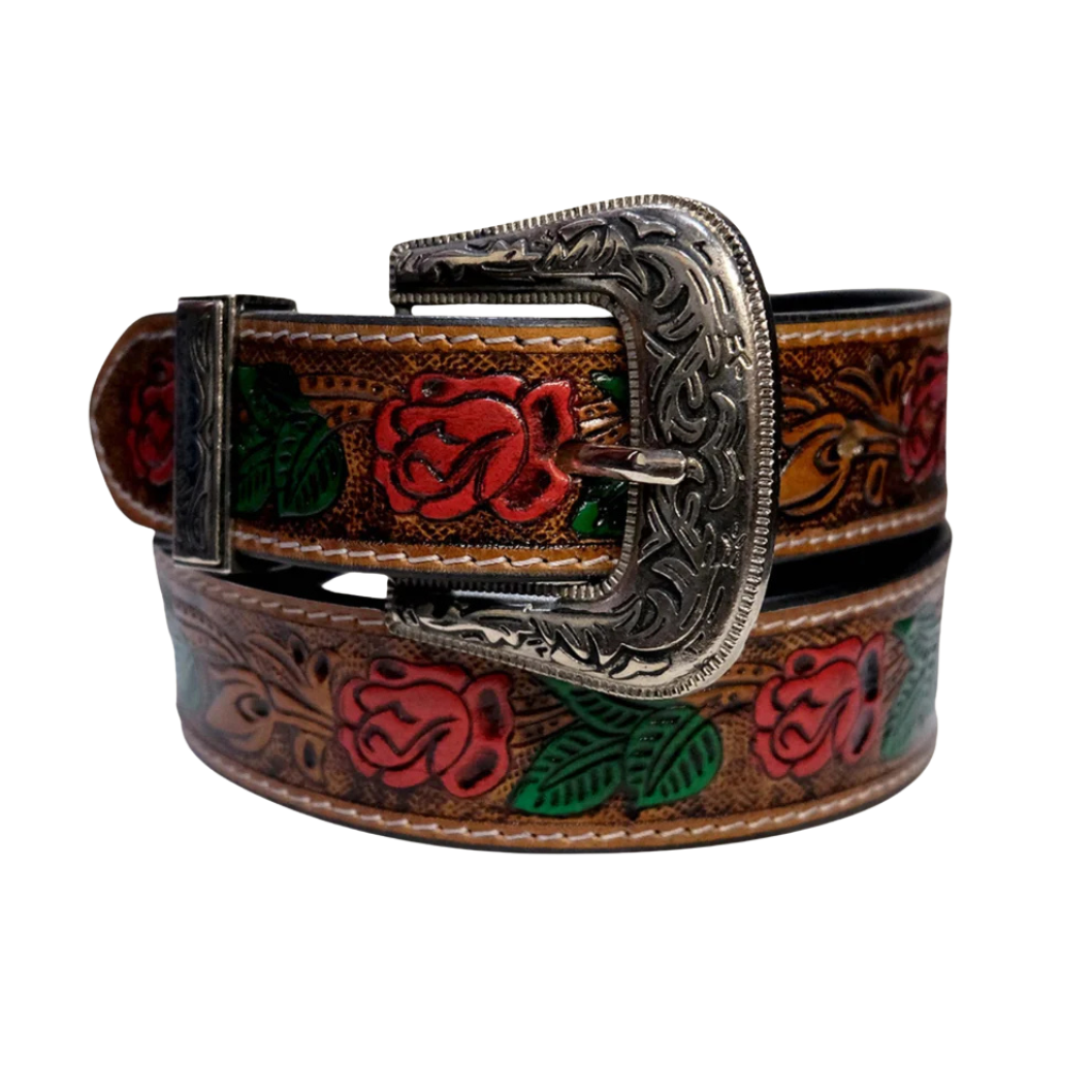 Outback King Wetsern Belt - Blooming Rose