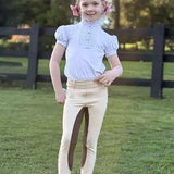 Performa Ride Youth Two Tone Show Tights - Vanilla