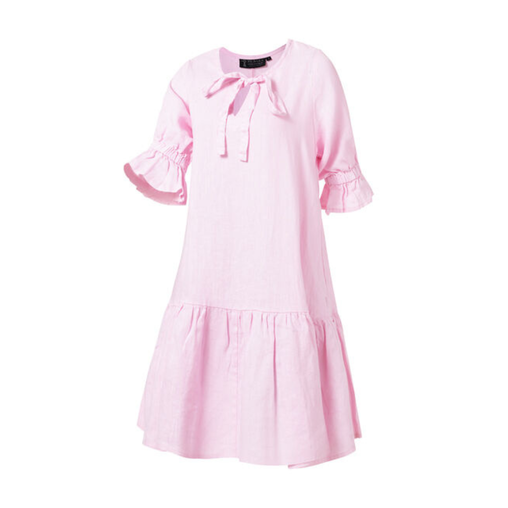 Pilbra Womens Linen Dress - Pink