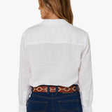 Pilbra Womens Florence Classic Linen Shirt - White