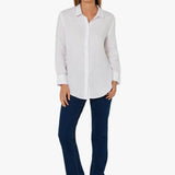 Pilbra Womens Florence Classic Linen Shirt - White