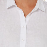Pilbra Womens Florence Classic Linen Shirt - White
