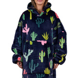 Pure Western Adults Cactus Snuggle Hoodie - Navy