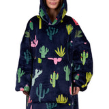 Pure Western Adults Cactus Snuggle Hoodie - Navy