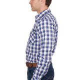 Pure Western Mens Alec Shirt - Navy/Red