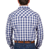 Pure Western Mens Alec Shirt - Navy/Red