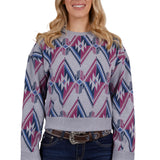 Pure Western Womens Alexis Crew - Multi