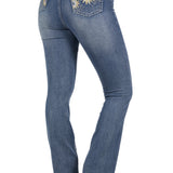 Pure Western Womens Amy Hi Rise Boot Cut Jean - Retro Blue