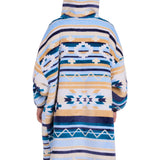 Pure Western Kids Aztec Snuggle Hoodie - Natural/Blue