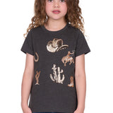Pure Western Girls Bonita Tee - Charcoal Marle