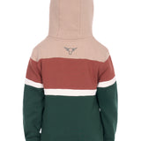 Pure Western Boys Harry Hoodie - Green/Multi