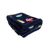 Pure Western Cactus Snuggle Rug - Navy