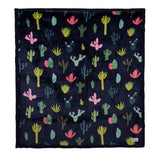 Pure Western Cactus Snuggle Rug - Navy