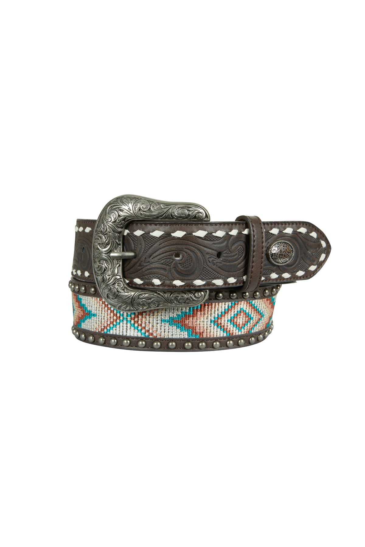 Pure Western Womens Carla Belt - Dark Tan