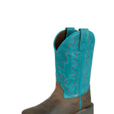 Pure Western Childrens Andi Boot - Bark/Turquoise