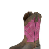 Pure Western Childrens Hattie Boot - Bark/Pink