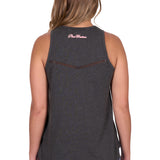 Pure Western Womens Cindy Tank - Charcoal Marle