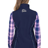 Pure Western Womens Corine Softshell Vest - Navy