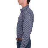 Pure Western Mens Douglas Shirt - Navy/White