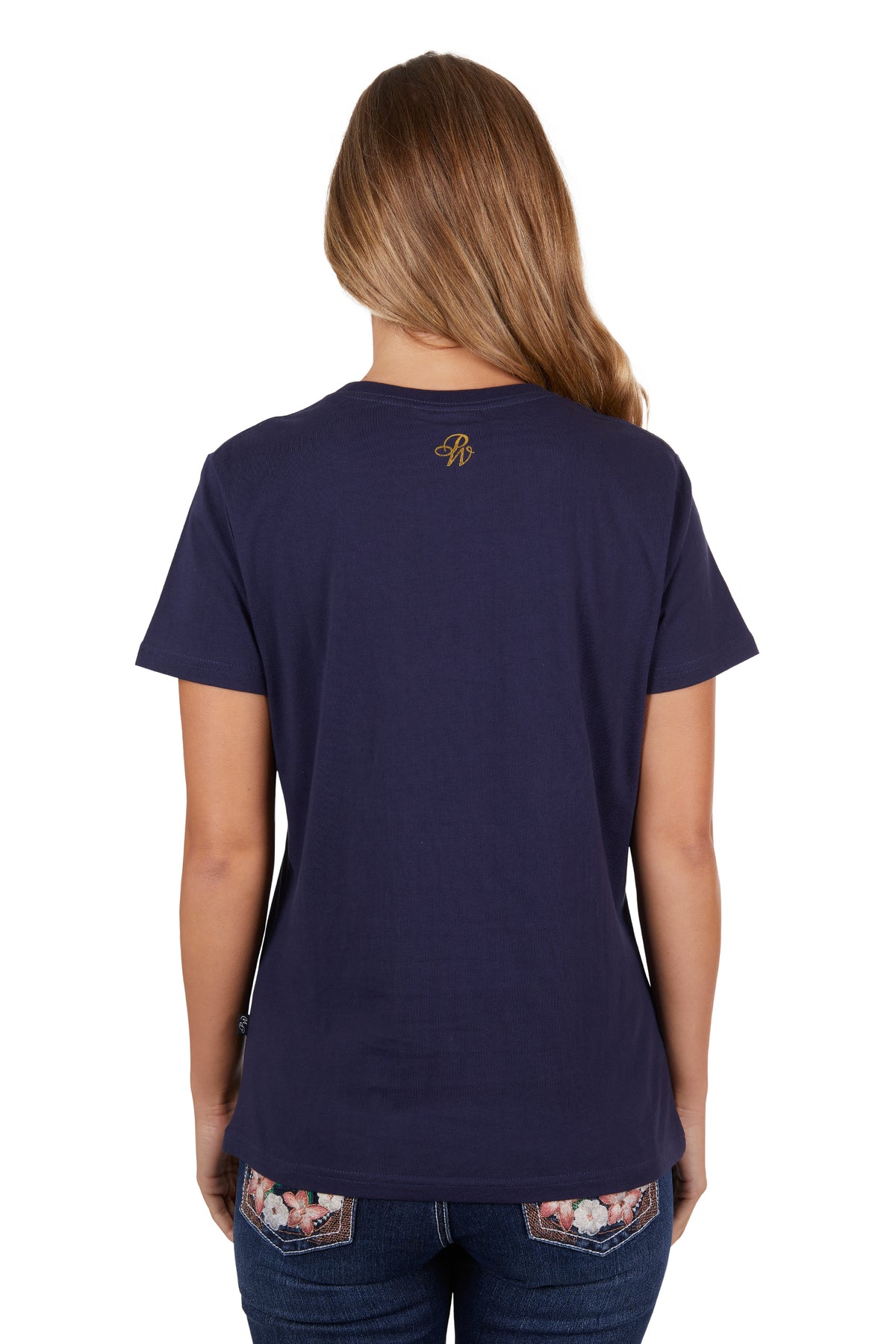 Pure Western Womens Frankie Tee - Navy