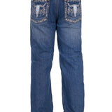Pure Western Girls Ariana Boot Cut Jean- Retro Blue