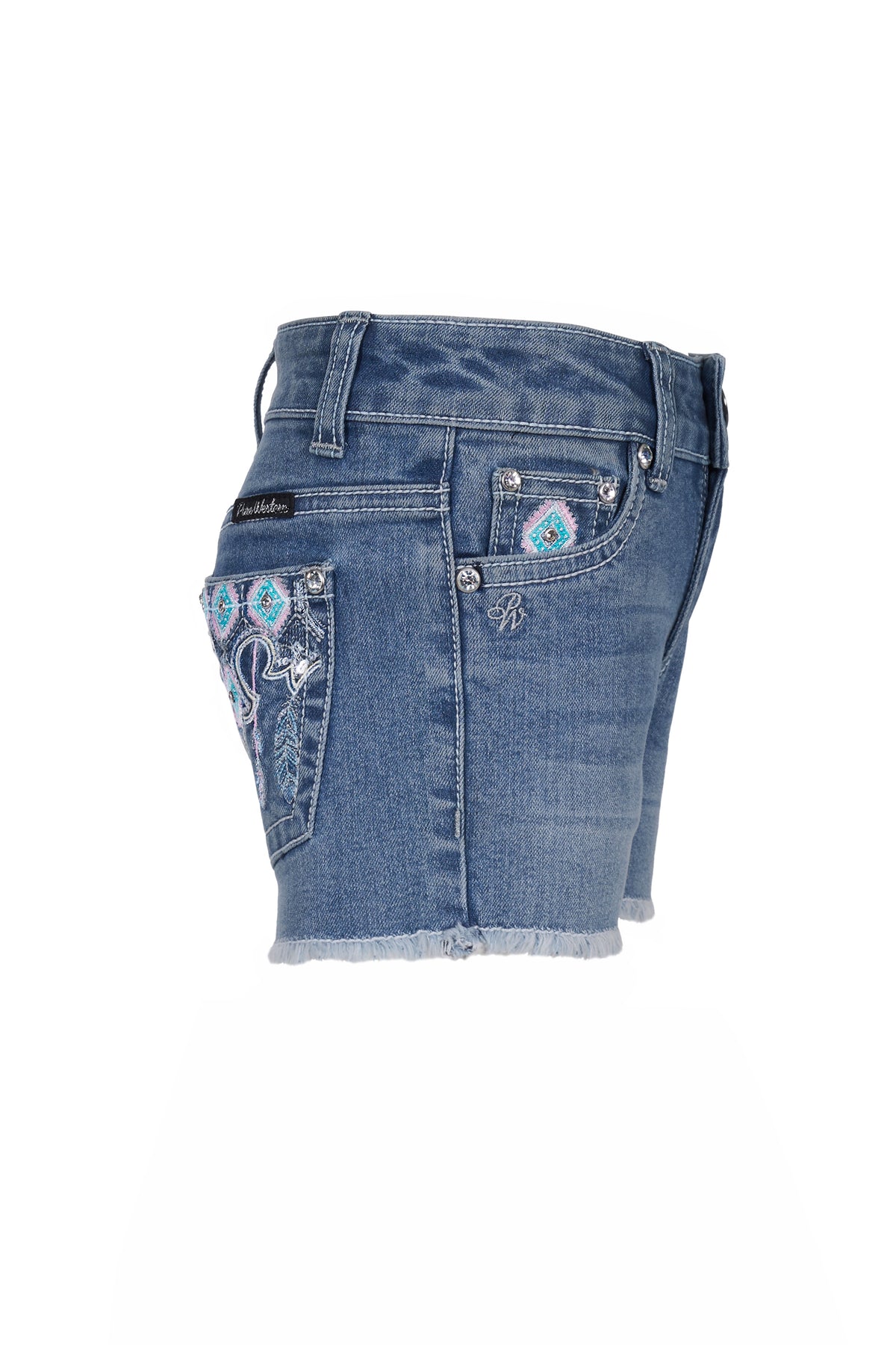 Pure Western Girls Bailey Short - Retro Blue