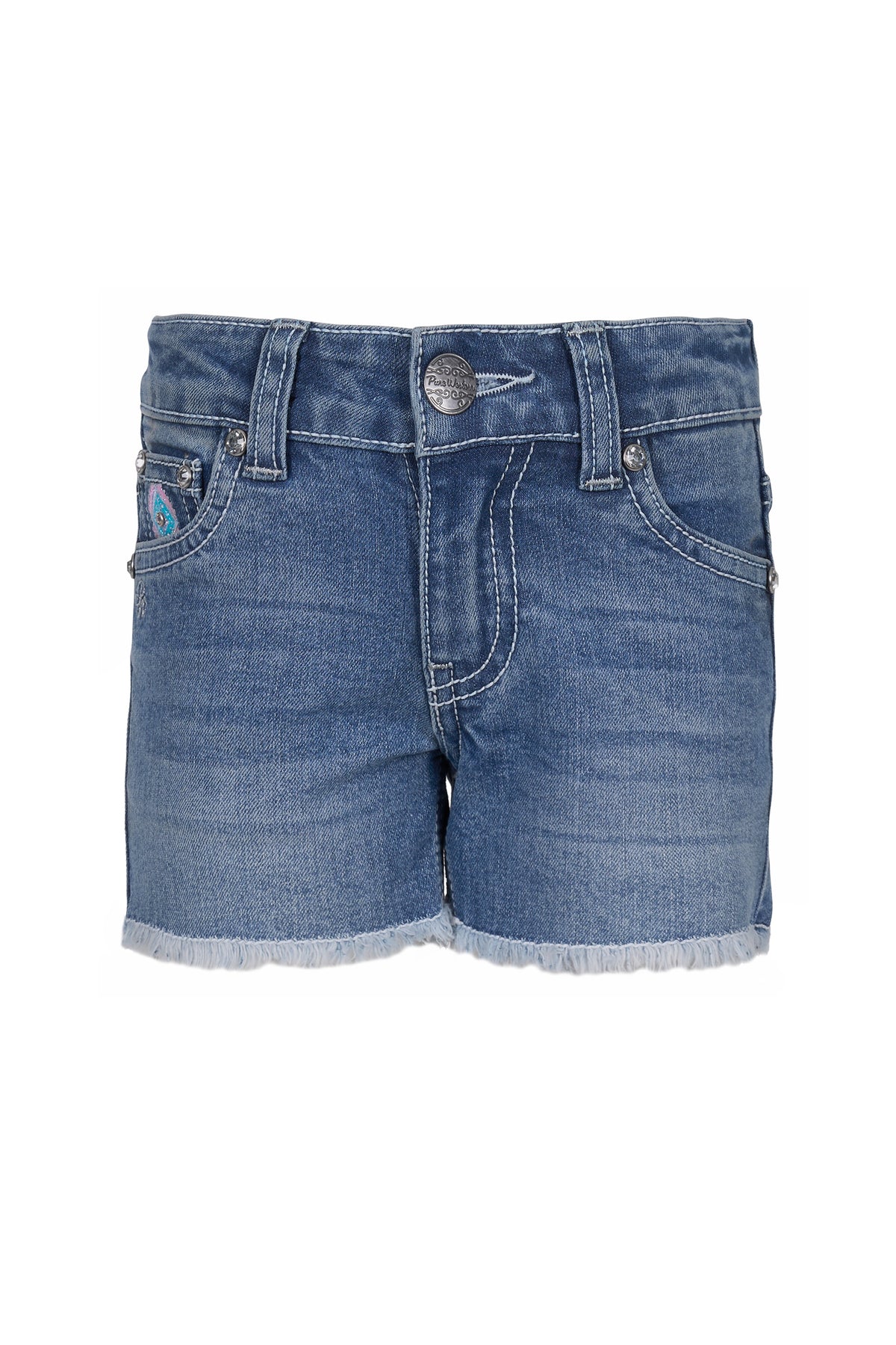 Pure Western Girls Bailey Short - Retro Blue