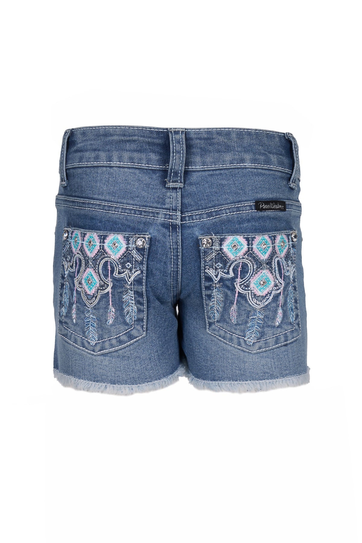 Pure Western Girls Bailey Short - Retro Blue