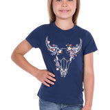 Pure Western Girls Bindi Tee - Navy