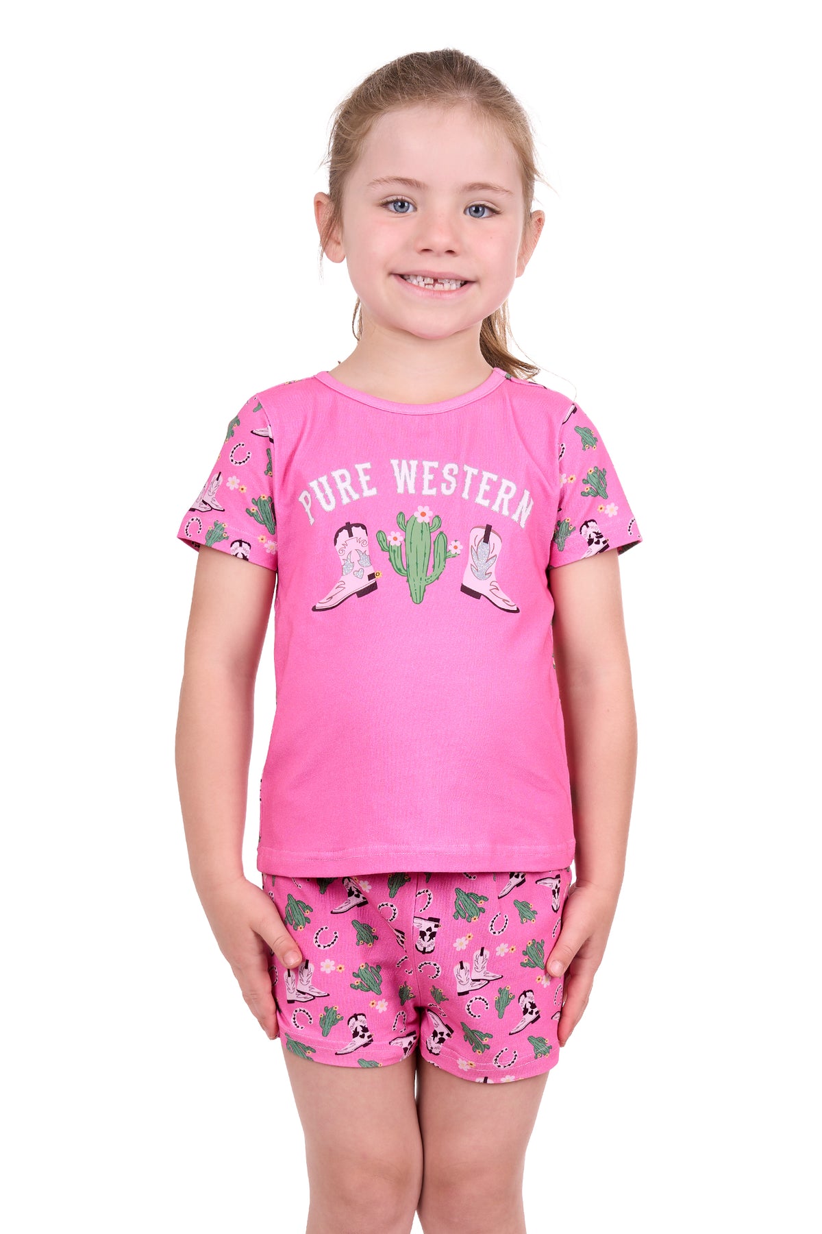 Pure Western Girls Cactus Pyjamas - Pink