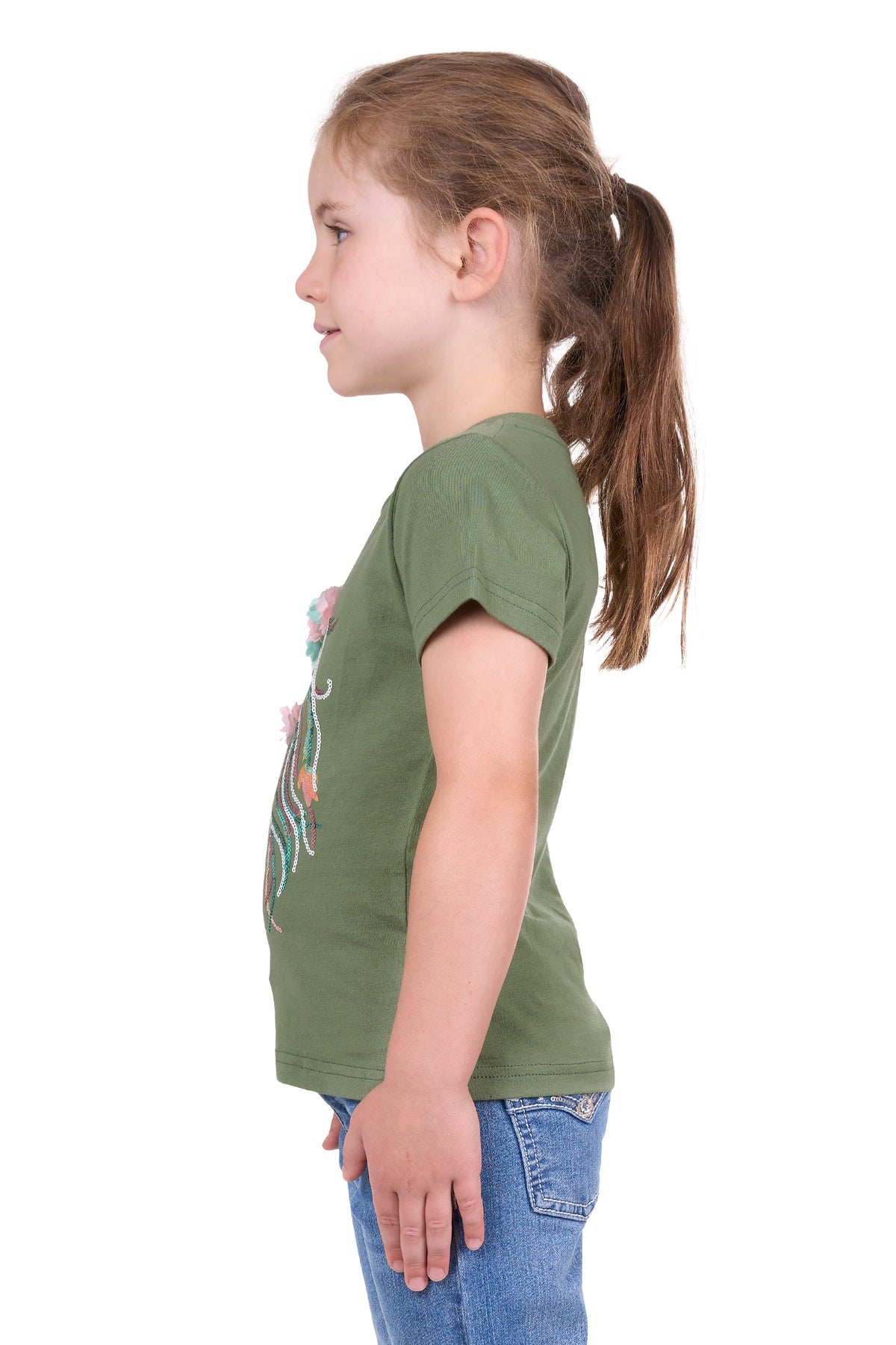 Pure Western Girls Camilla Tee - Green