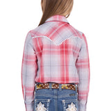 Pure Western Girls Jill Shirt - Red/Blue
