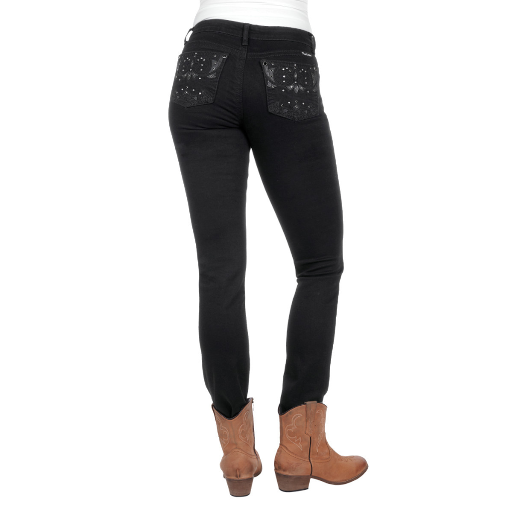 Pure Western Womens Joan Skinny Jean - Ebony