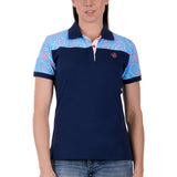 Pure Western Womens Kelsey Polo - Navy/Multi