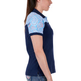 Pure Western Womens Kelsey Polo - Navy/Multi