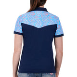 Pure Western Womens Kelsey Polo - Navy/Multi