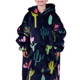 Pure Western Kids Cactus Snuggle Hoodie - Navy