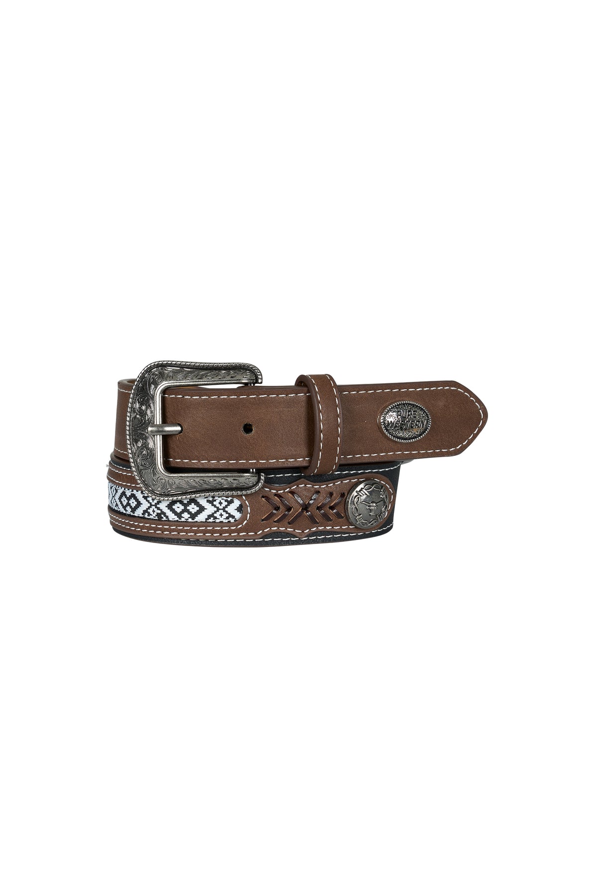 Pure Western Kids Clayton Belt - Tan/Black