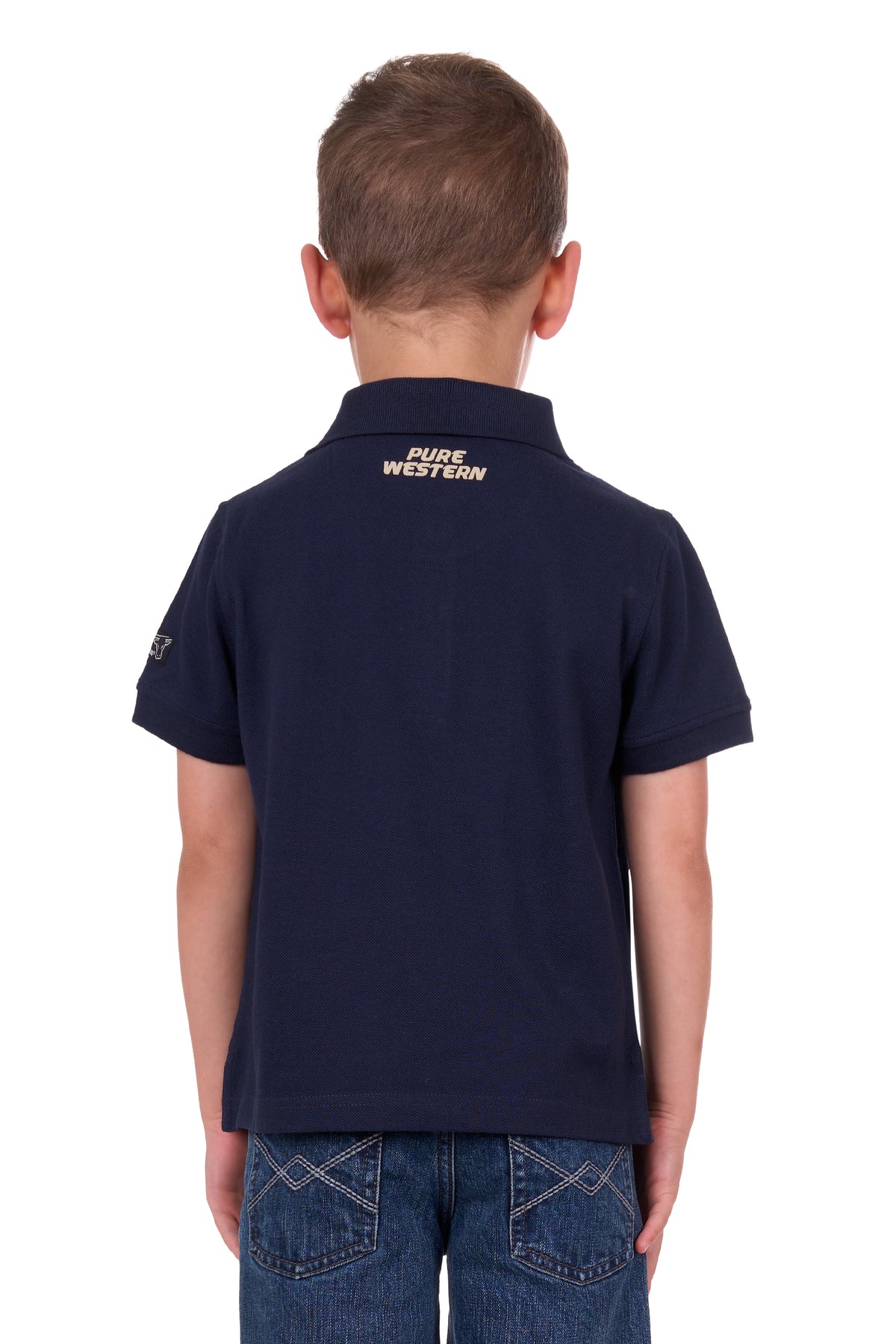 Pure Western Boys Mack Polo - Navy