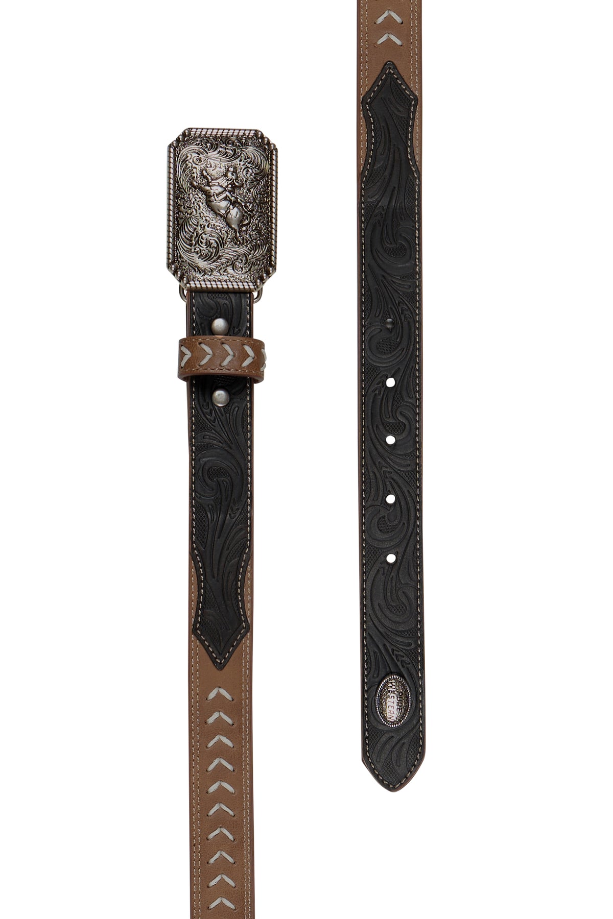 Pure Western Kids Terrence Belt - Tan/Chocolate