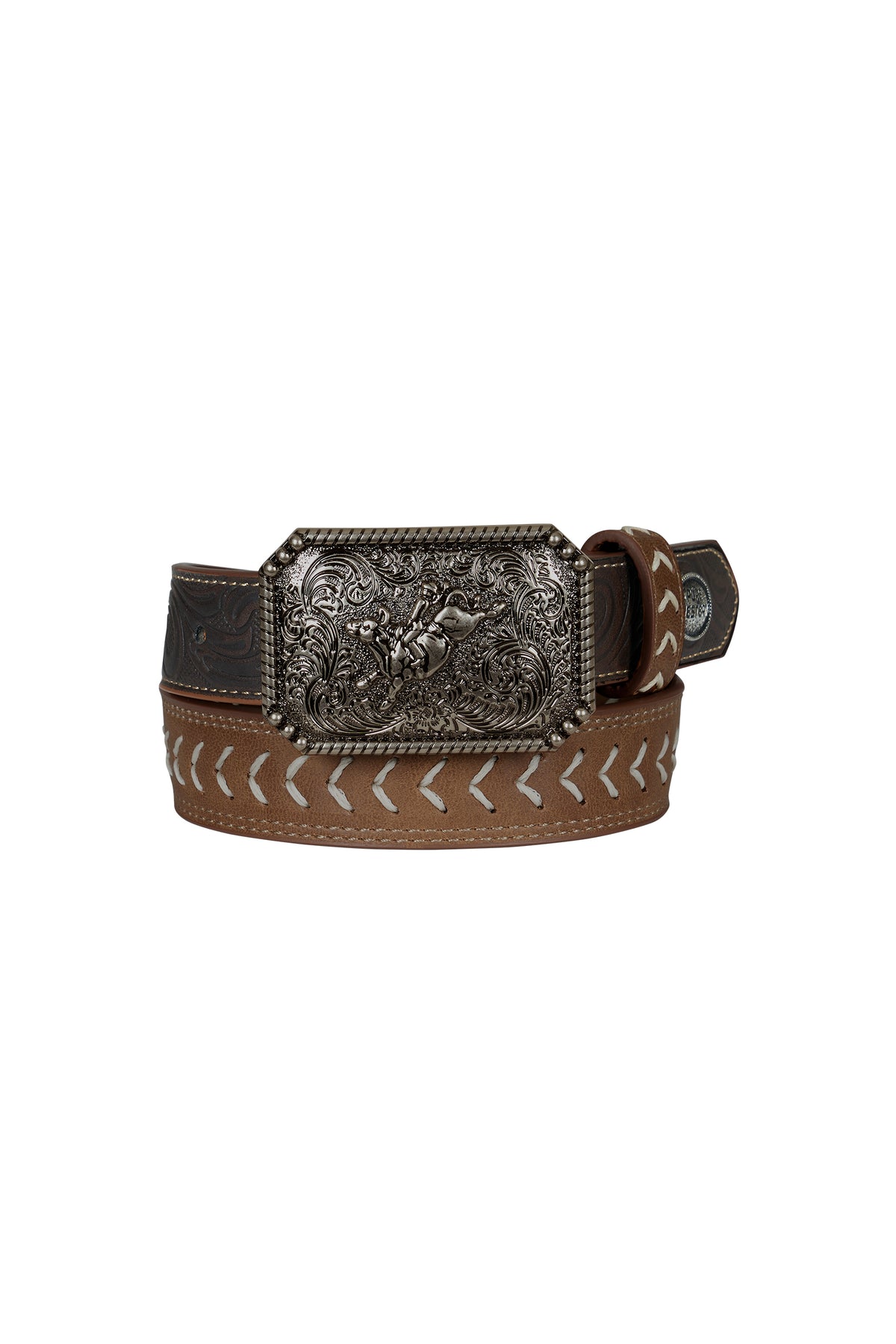 Pure Western Kids Terrence Belt - Tan/Chocolate