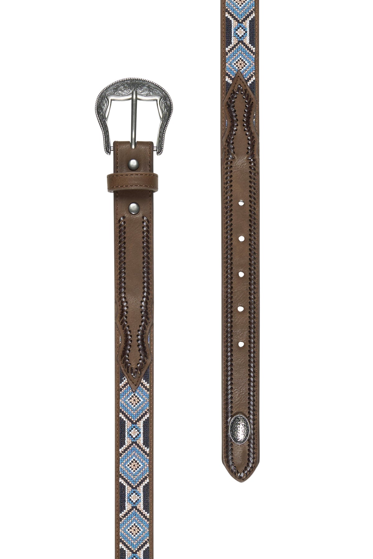 Pure Western Kids Warren Belt - Tan/Multi