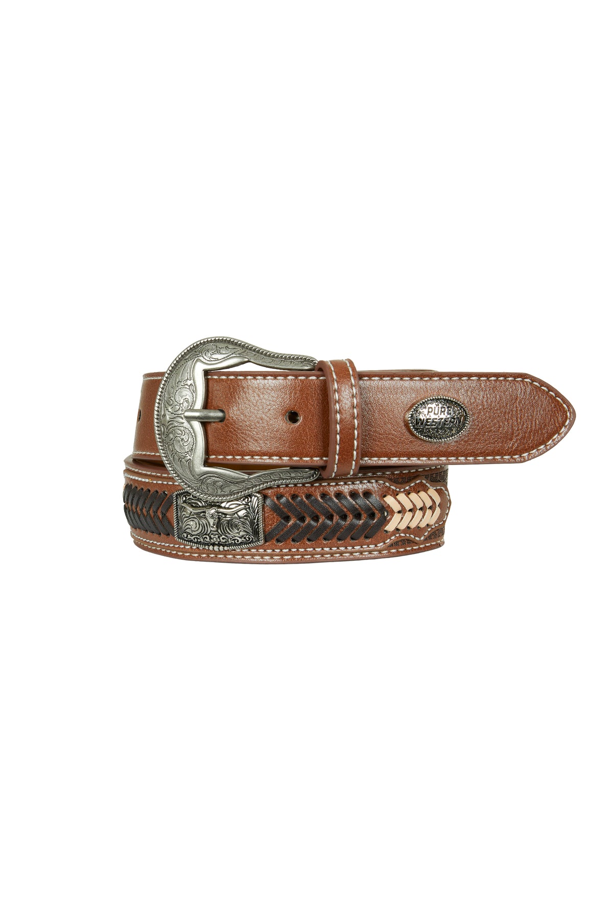 Pure Western Kids Zachary Belt - Dark Tan